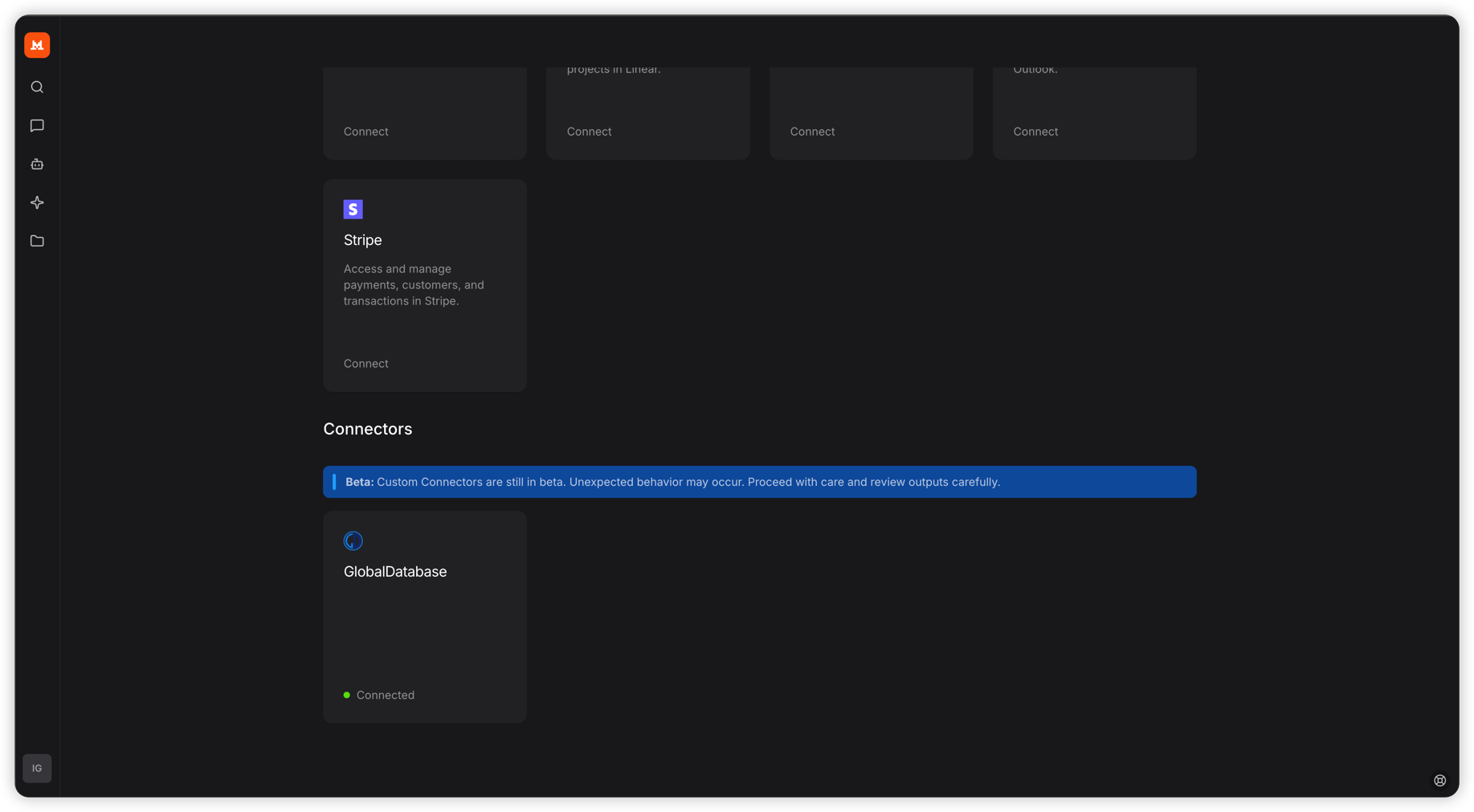 GlobalDatabase connector is now active